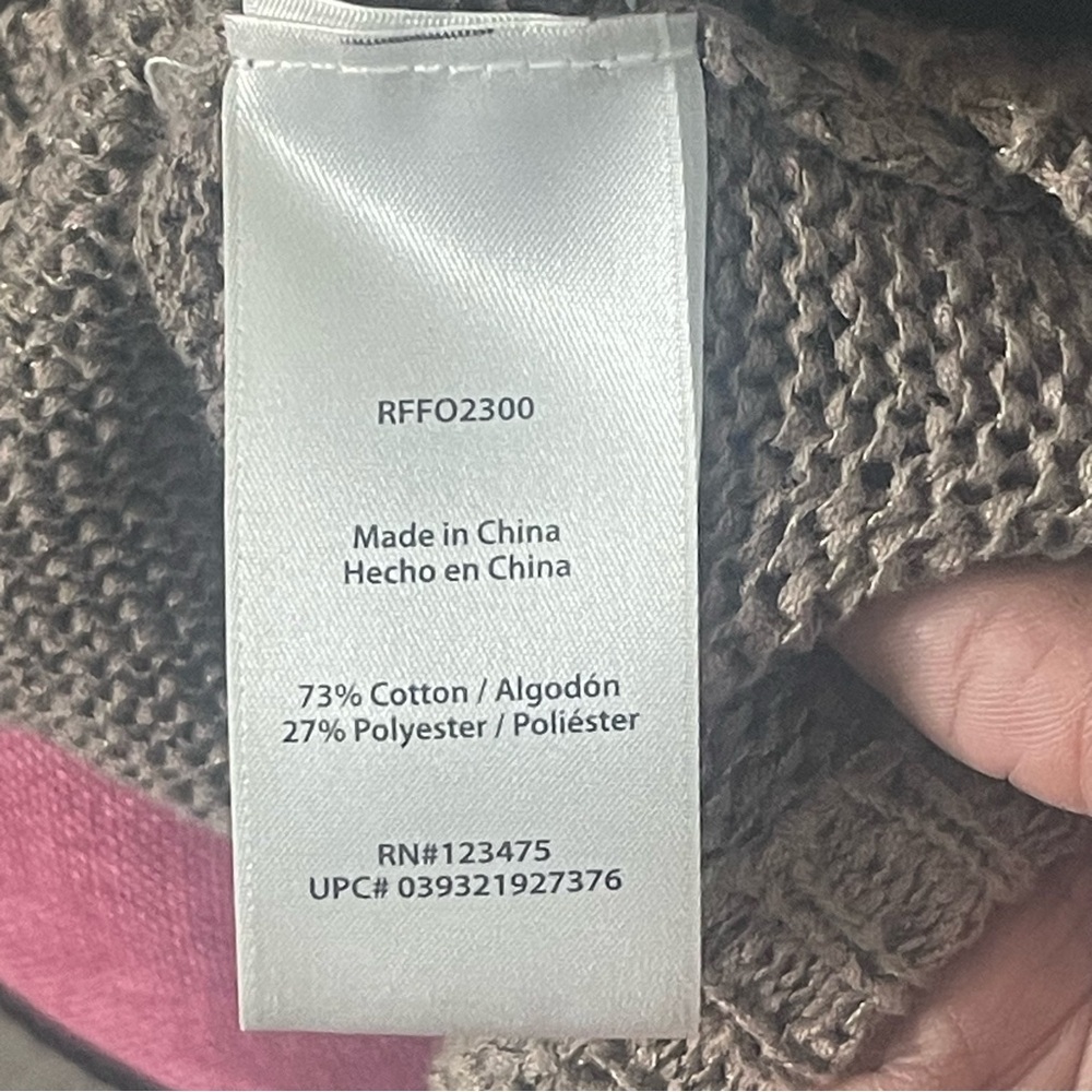Rachel Zoe Karla Open Knit neutral fall sweater Taupe brown women Size L Classic - Picture 11 of 12
